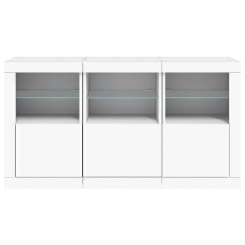 LED Lights Sideboard Buffet Display Cabinet Storage Kitchen Cupboard Shelf Table - Image 6