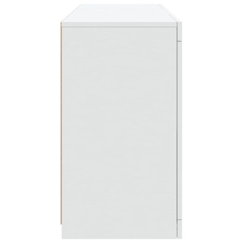 LED Lights Sideboard Buffet Display Cabinet Storage Kitchen Cupboard Shelf Table - Image 7