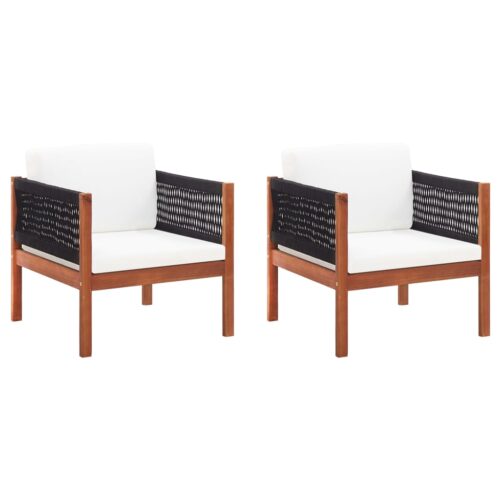 Garden Chairs 2pcs Solid Acacia Wood