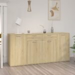 Sideboard Sonoma Oak 160x36x75cm Engineered Wood