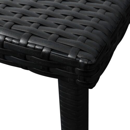 Sun Loungers 2pcs with Table Poly Rattan Black (42884+42886) - Image 9