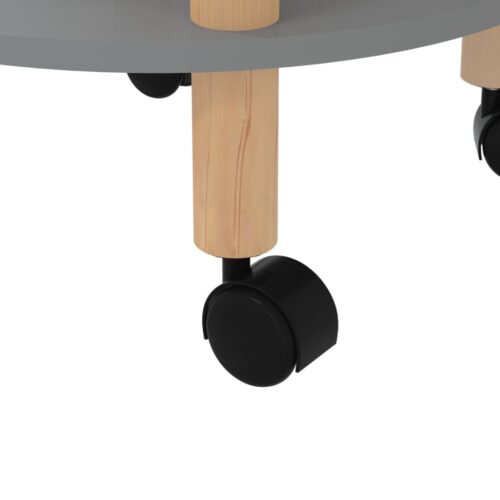 3-tier Trolley Grey 38x38x82cm Engineered Wood Solid Wood Pine - Image 6