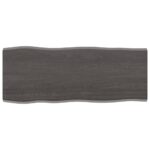 Table Top Dark Brown 100x40x2cm Treated Solid Wood Oak DIY Desk Panel Board