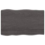 Table Top Dark Brown 80x50x2cm Treated Solid Wood Oak DIY Desk Panel Board