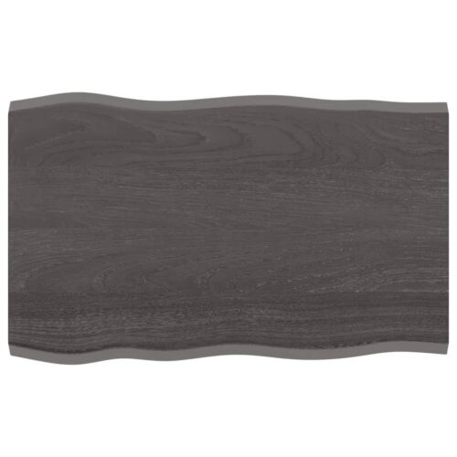 Table Top Dark Brown 80x50x2cm Treated Solid Wood Oak DIY Desk Panel Board - Image 6