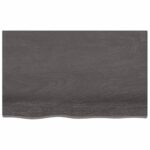 Table Top Dark Brown 80x50x2cm Treated Solid Wood Oak DIY Desk Panel Board