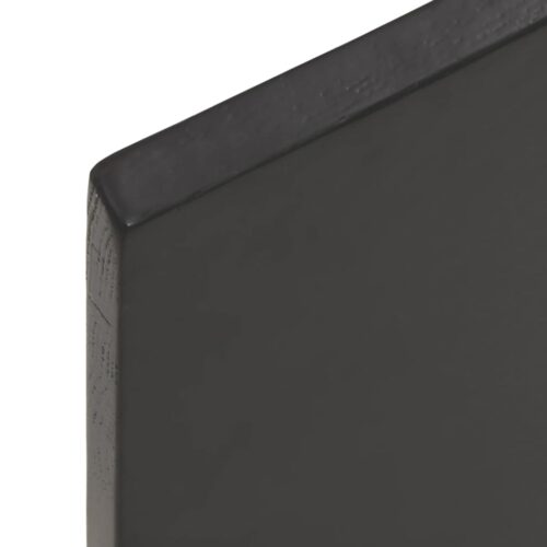 Table Top Dark Brown 80x50x2cm Treated Solid Wood Oak DIY Desk Panel Board - Image 5