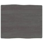 Table Top Dark Brown 60x50x(2-4)cm Treated Solid Wood DIY Desk Panel Board