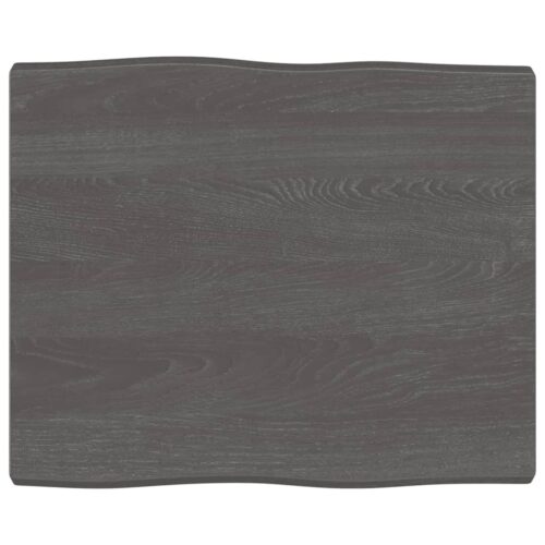 Table Top Dark Brown 60x50x(2-4)cm Treated Solid Wood DIY Desk Panel Board
