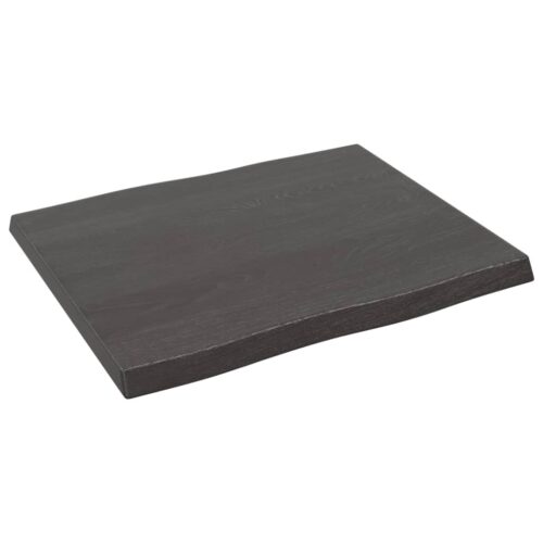 Table Top Dark Brown 60x50x(2-4)cm Treated Solid Wood DIY Desk Panel Board - Image 2