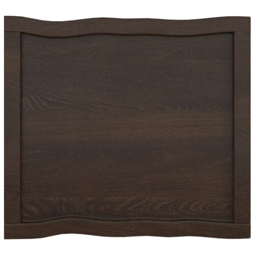Table Top Dark Brown 60x50x(2-4)cm Treated Solid Wood DIY Desk Panel Board - Image 3