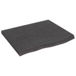 Table Top Dark Brown 60x50x4cm Treated Solid Wood Oak DIY Desk Panel Board