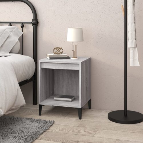 Bedside Cabinet Grey Sonoma 40x35x50cm - Image 3