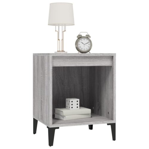 Bedside Cabinet Grey Sonoma 40x35x50cm - Image 4