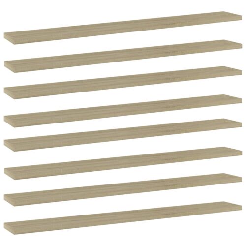 Bookshelf Boards 8pcs Sonoma Oak 80x10x1.5cm Engineered Wood