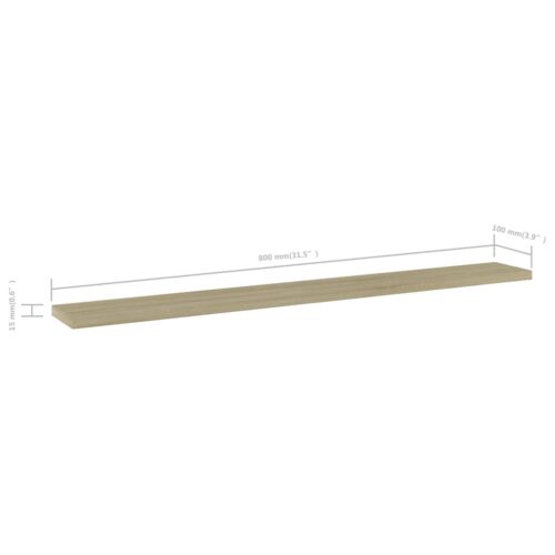 Bookshelf Boards 8pcs Sonoma Oak 80x10x1.5cm Engineered Wood - Image 5