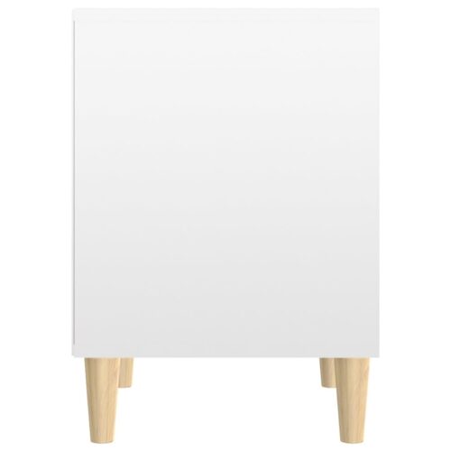 Bedside Cabinet High Gloss White 40x35x50cm Engineered Wood - Image 6