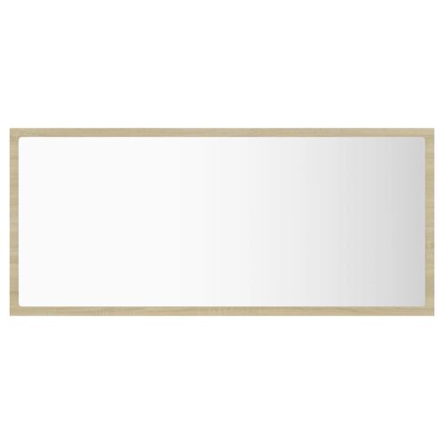 LED Bathroom Mirror Sonoma Oak 90x8.5x37cm Acrylic - Image 3
