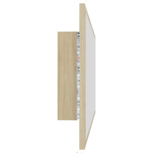 LED Bathroom Mirror Sonoma Oak 90x8.5x37cm Acrylic - Image 5