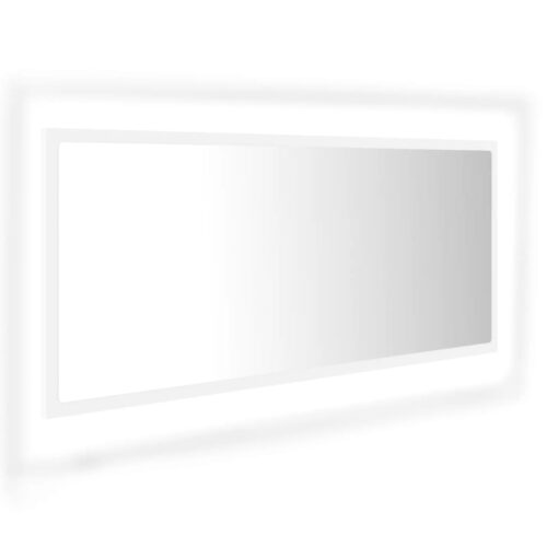LED Bathroom Mirror White 100x8.5x37cm Acrylic - Image 2