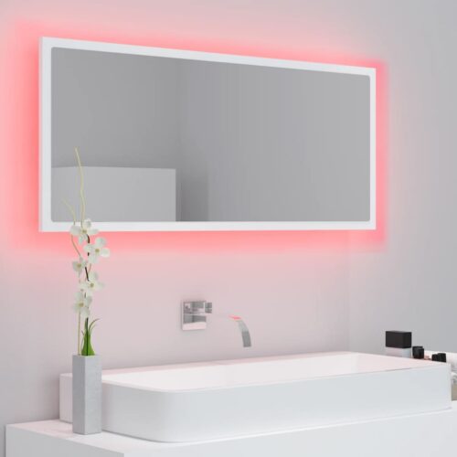 LED Bathroom Mirror White 100x8.5x37cm Acrylic - Image 5