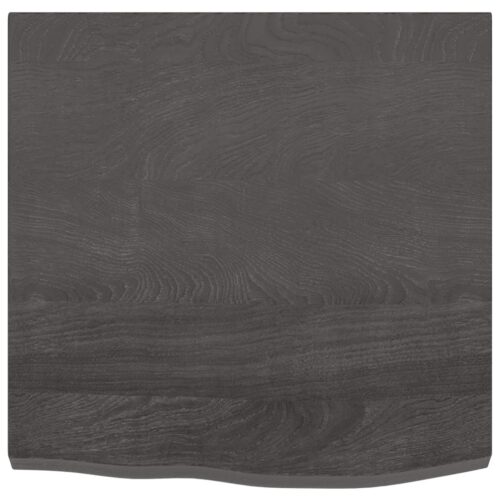 Table Top Dark Brown 60x60x4cm Treated Solid Wood Oak DIY Desk Panel Board - Image 3