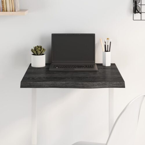 Table Top Dark Brown 60x60x4cm Treated Solid Wood Oak DIY Desk Panel Board - Image 9