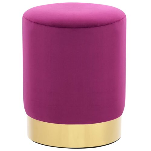 Stool Purple Gold Velvet