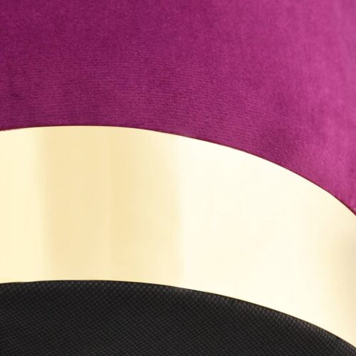 Stool Purple Gold Velvet - Image 3