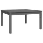 Wooden Garden Table Outdoor Patio Lounge Coffee Tea Sofa Stand Pine Wood Grey 82.5x82.5x45cm