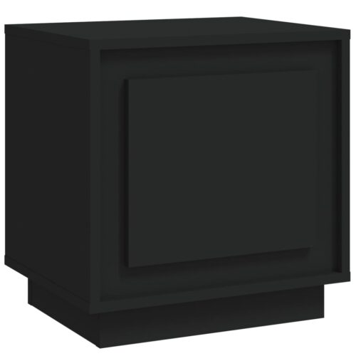 Bedside Cabinet Black 44x35x45cm Engineered Wood