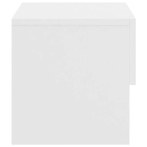 Wall-mounted Bedside Cabinet White - Image 6