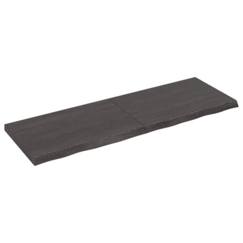 Table Top Dark Brown 120x40x4cm Treated Solid Wood Oak DIY Desk Panel Board