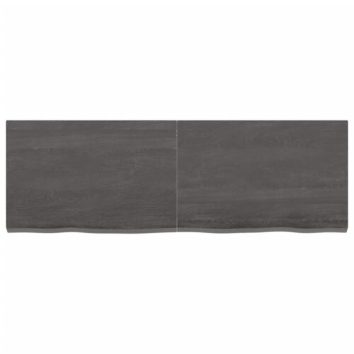Table Top Dark Brown 120x40x4cm Treated Solid Wood Oak DIY Desk Panel Board - Image 3