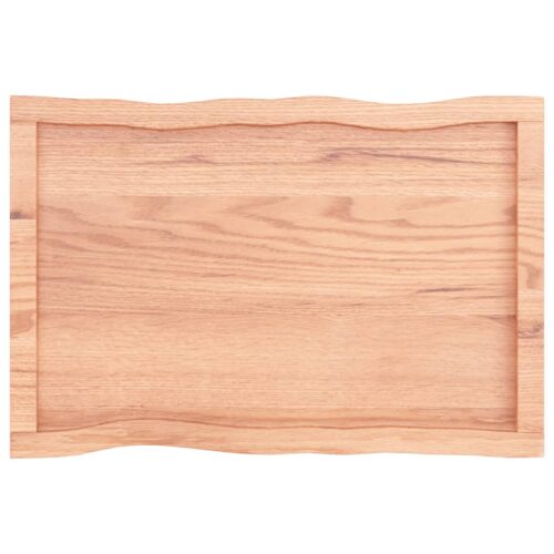 Table Top Light Brown 80x50x(2-6)cm Treated Solid Wood DIY Desk Panel Board - Image 3