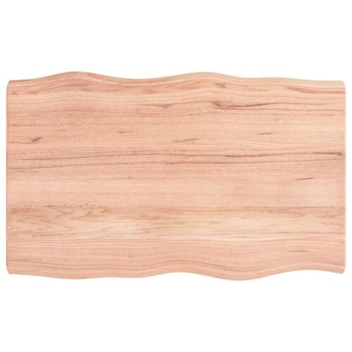 Table Top Light Brown 80x50x(2-6)cm Treated Solid Wood DIY Desk Panel Board - Image 8