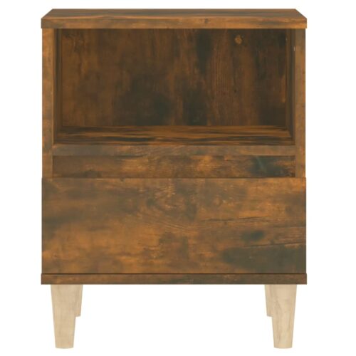 Bedside Cabinet Smoked Oak 40x35x50cm - Image 6