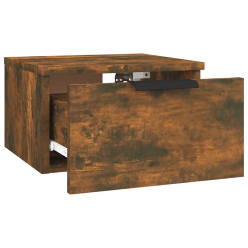 Wall-mounted Bedside Cabinets 2pcs Smoked Oak 34x30x20cm - Image 6