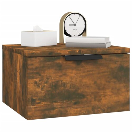 Wall-mounted Bedside Cabinets 2pcs Smoked Oak 34x30x20cm - Image 10
