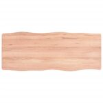Table Top Light Brown 100x40x(2-6)cm Treated Solid Wood DIY Desk Panel Board