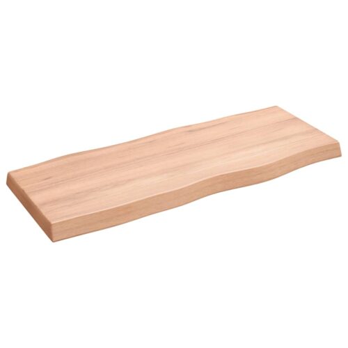 Table Top Light Brown 100x40x(2-6)cm Treated Solid Wood DIY Desk Panel Board - Image 2
