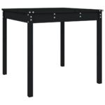 Wooden Garden Table Outdoor Patio Lounge Coffee Tea Sofa Stand Pine Woodd Black 82.5x76cm