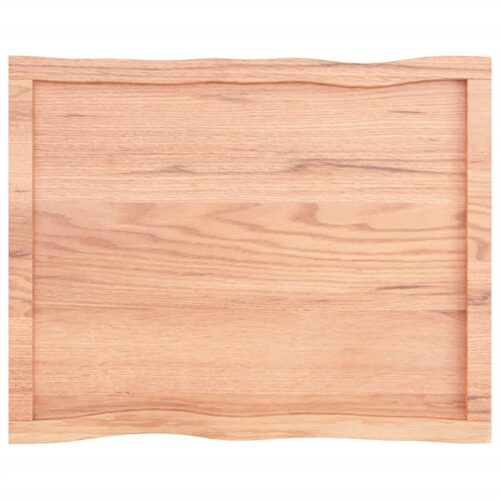 Table Top Light Brown 80x60x(2-6)cm Treated Solid Wood DIY Desk Panel Board - Image 3