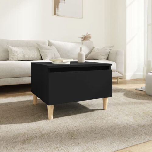 Side Table Black 50x46x35cm Engineered Wood - Image 11