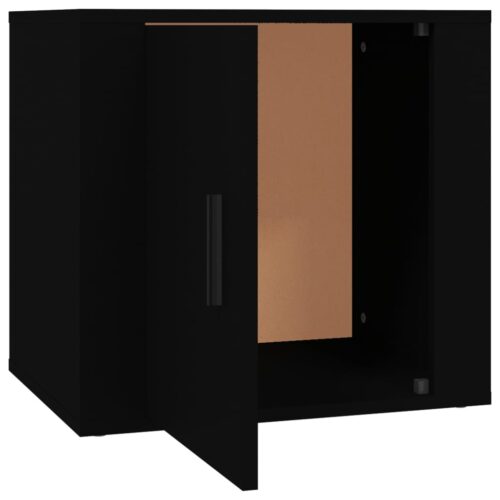 Bedside Cabinet Black 50x39x47cm - Image 7