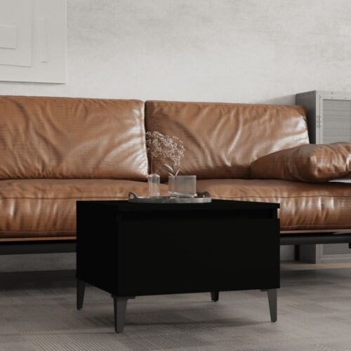 Side Table Black 50x46x35cm Engineered Wood