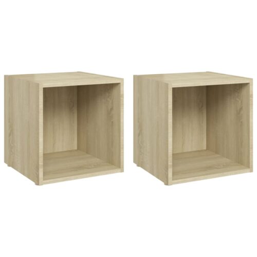 TV Cabinets 2pcs Sonoma Oak 37x35x37cm Engineered Wood