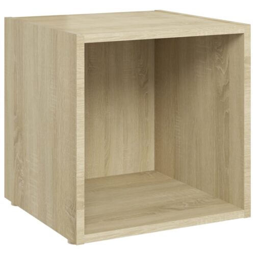 TV Cabinets 2pcs Sonoma Oak 37x35x37cm Engineered Wood - Image 3