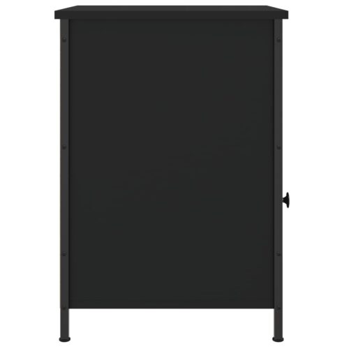 Bedside Cabinet Black 40x42x60cm Engineered Wood - Image 7