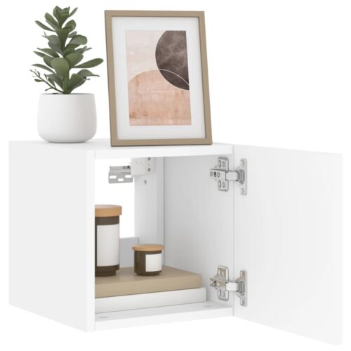 TV Wall Cabinets with LED Lights 2pcs White 30.5x35x30cm - Image 6